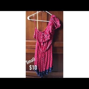 One shoulder boho dress